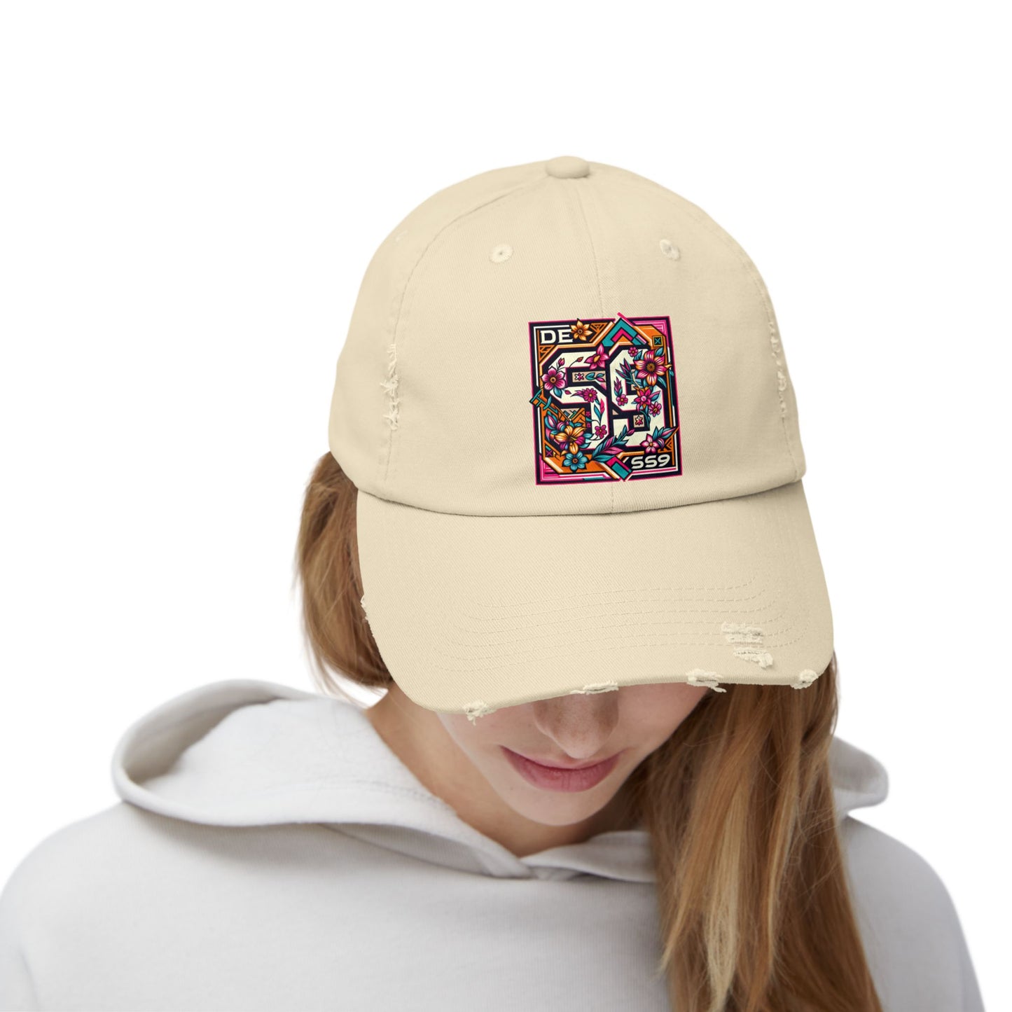 59 steps Distressed Cap