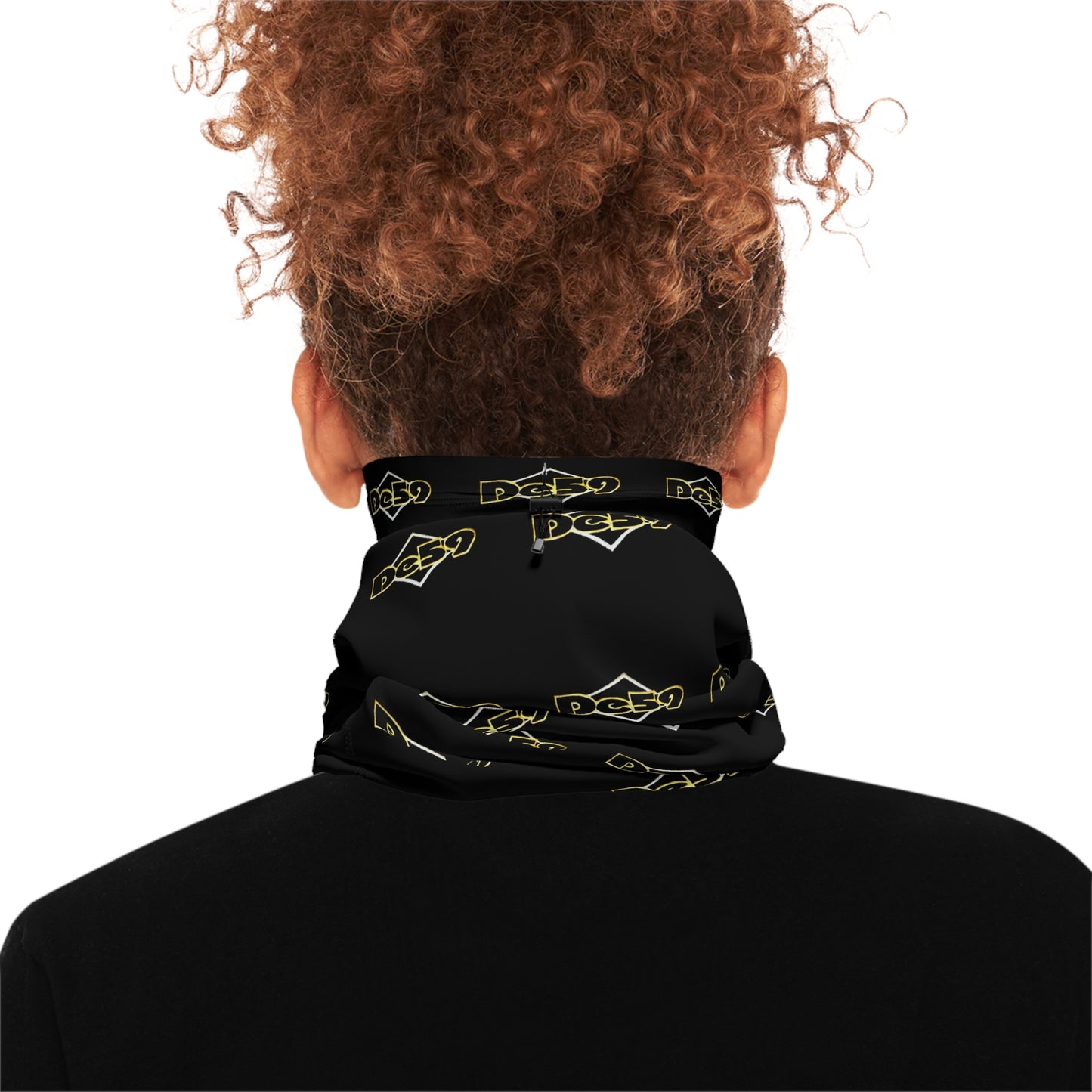 Winter Neck Gaiter With Drawstring diamond