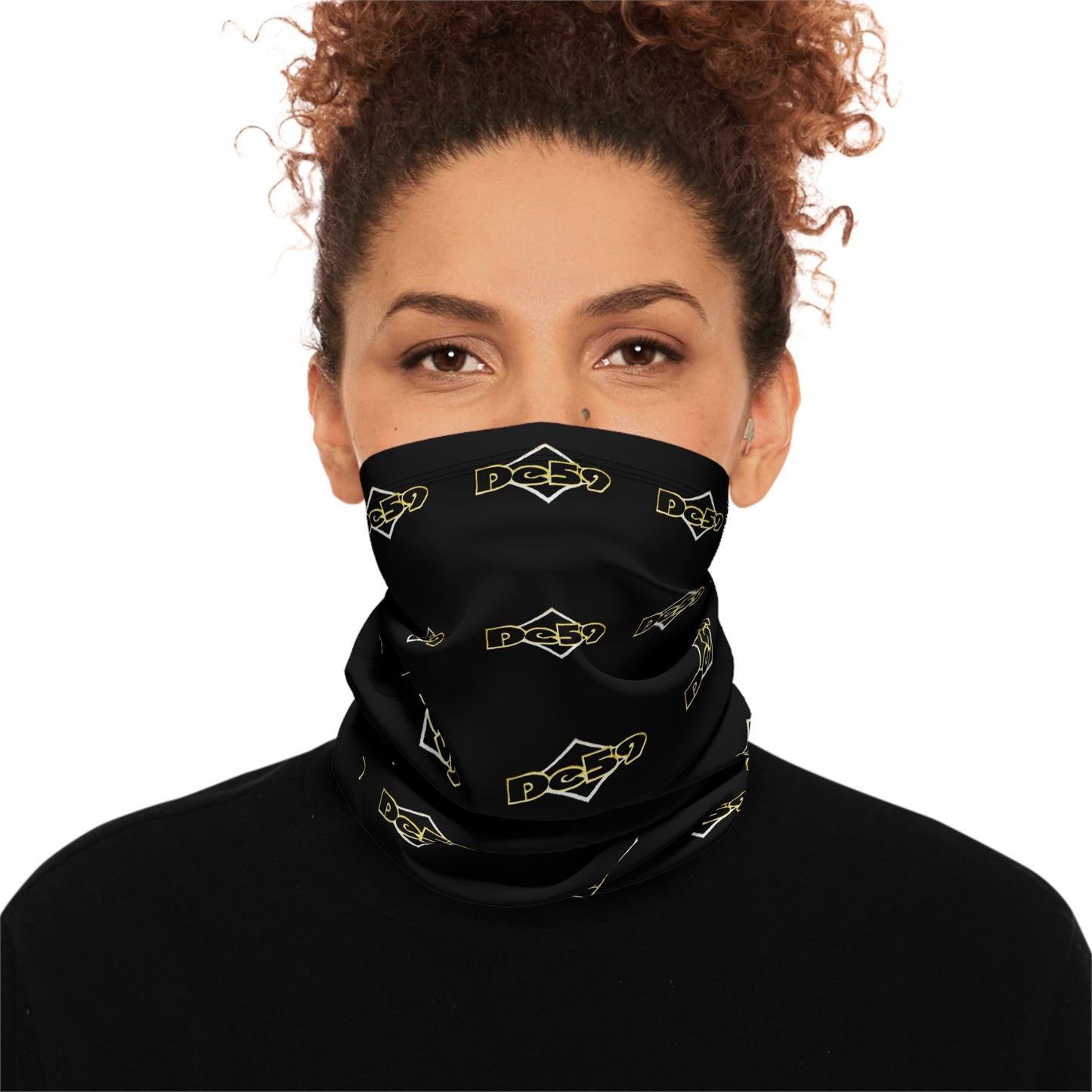 Winter Neck Gaiter With Drawstring diamond