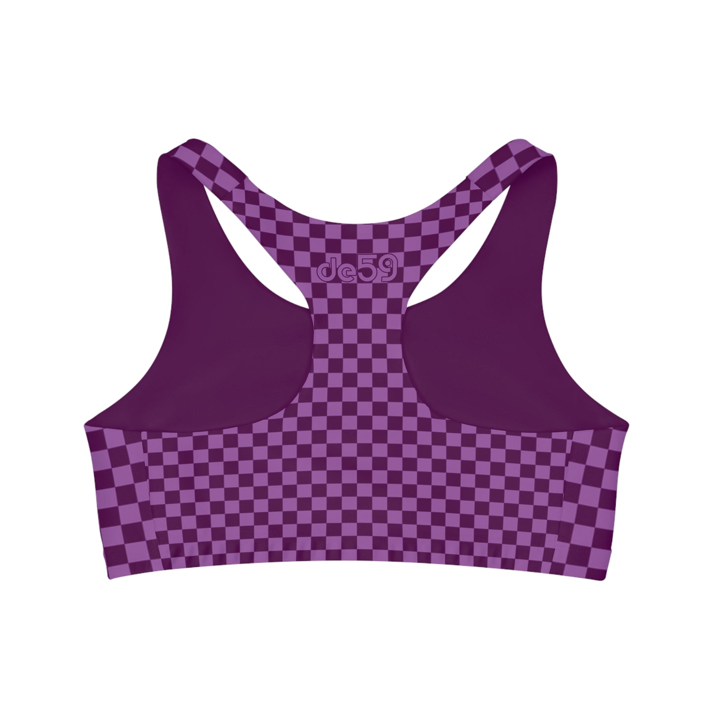 PLUM CHECKERS SPORTS BRA