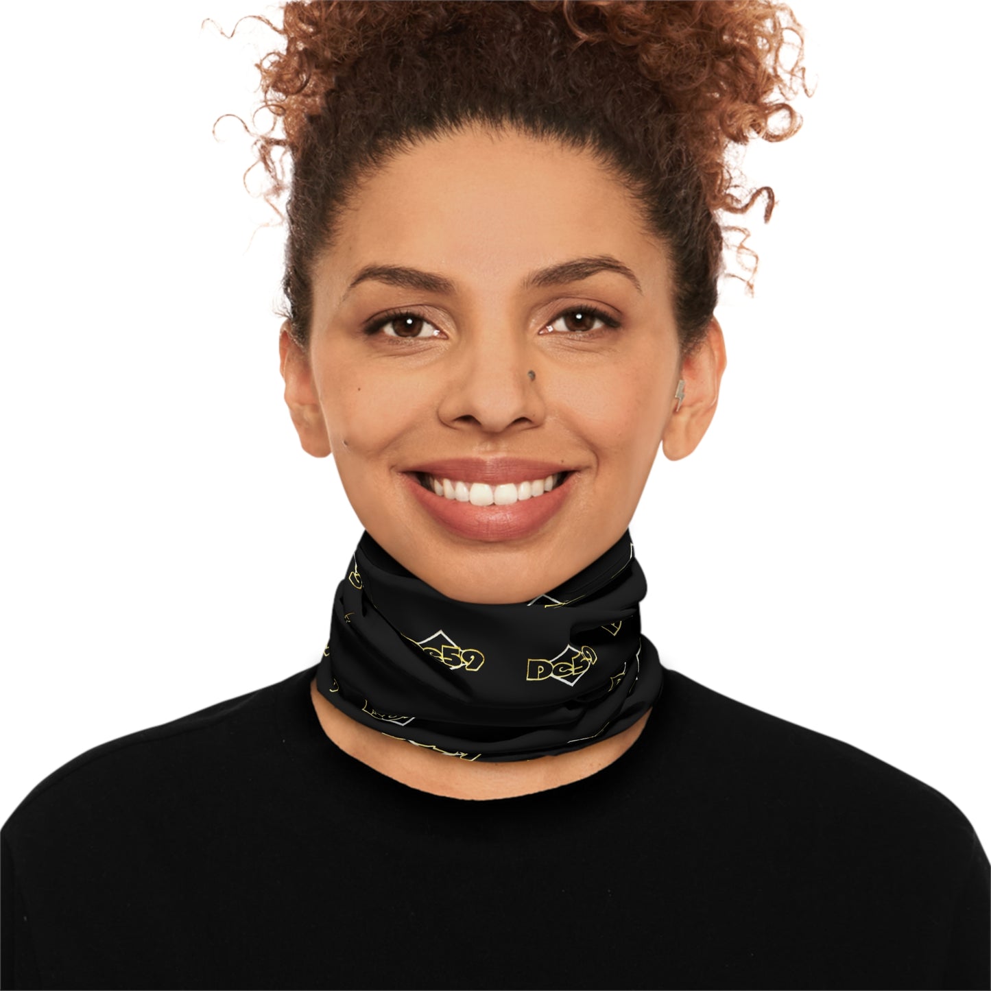 Winter Neck Gaiter With Drawstring diamond