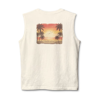 Sunset Palm Tank Top – 'De59 active' Beach Vibes Muscle Tee