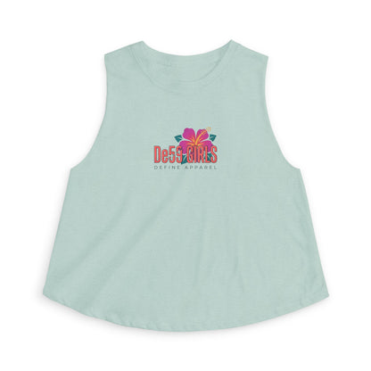 Crop Top — De59 Girls Floral Logo Muscle Tank