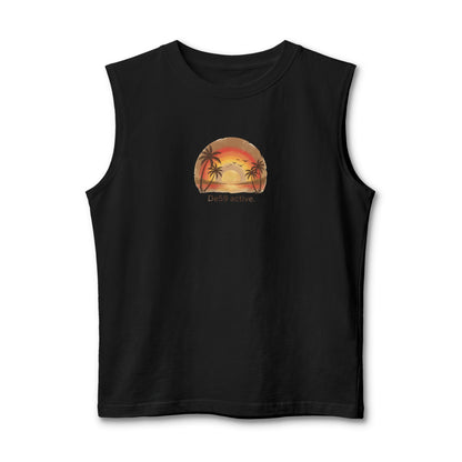 Sunset Palm Tank Top – 'De59 active' Beach Vibes Muscle Tee