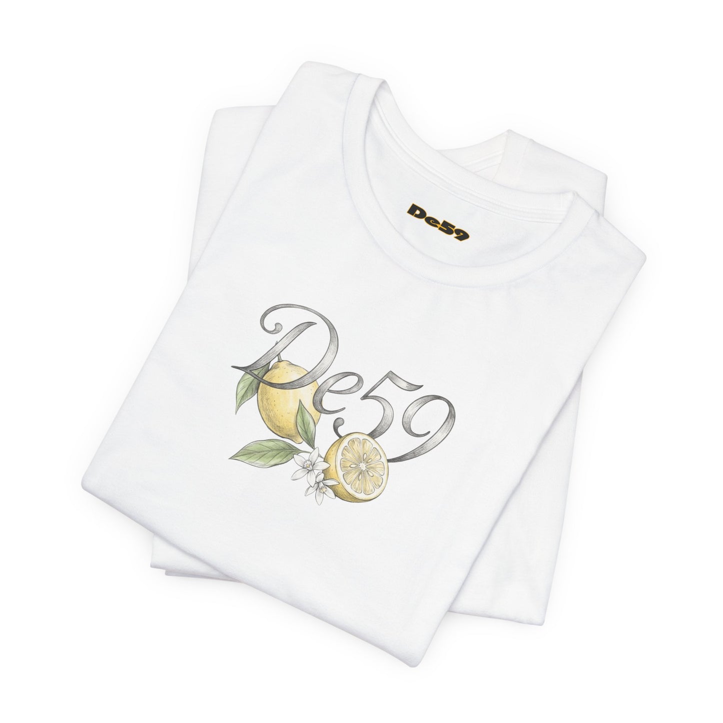 Lemon Blossom Tee — 'De59' Floral Graphic T-Shirt