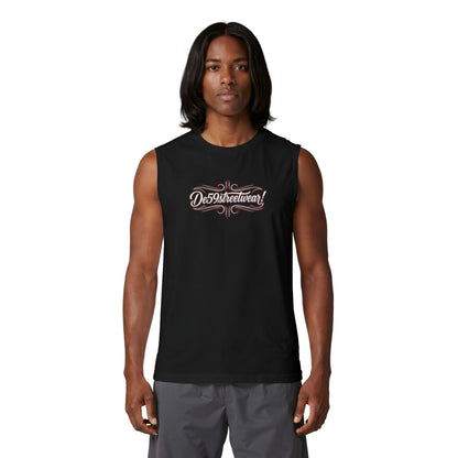 Des59streetwear Muscle Tank — Vintage Script Streetwear Tank Top