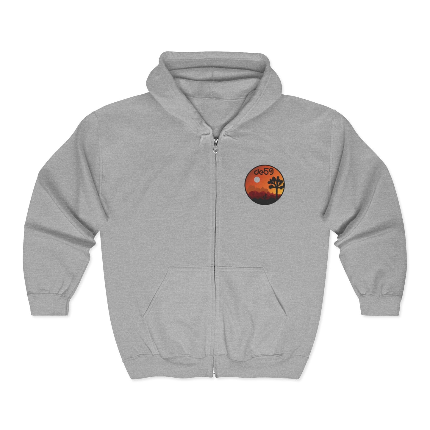 Zip Hoodie — Desert Sunset 'de59' Graphic