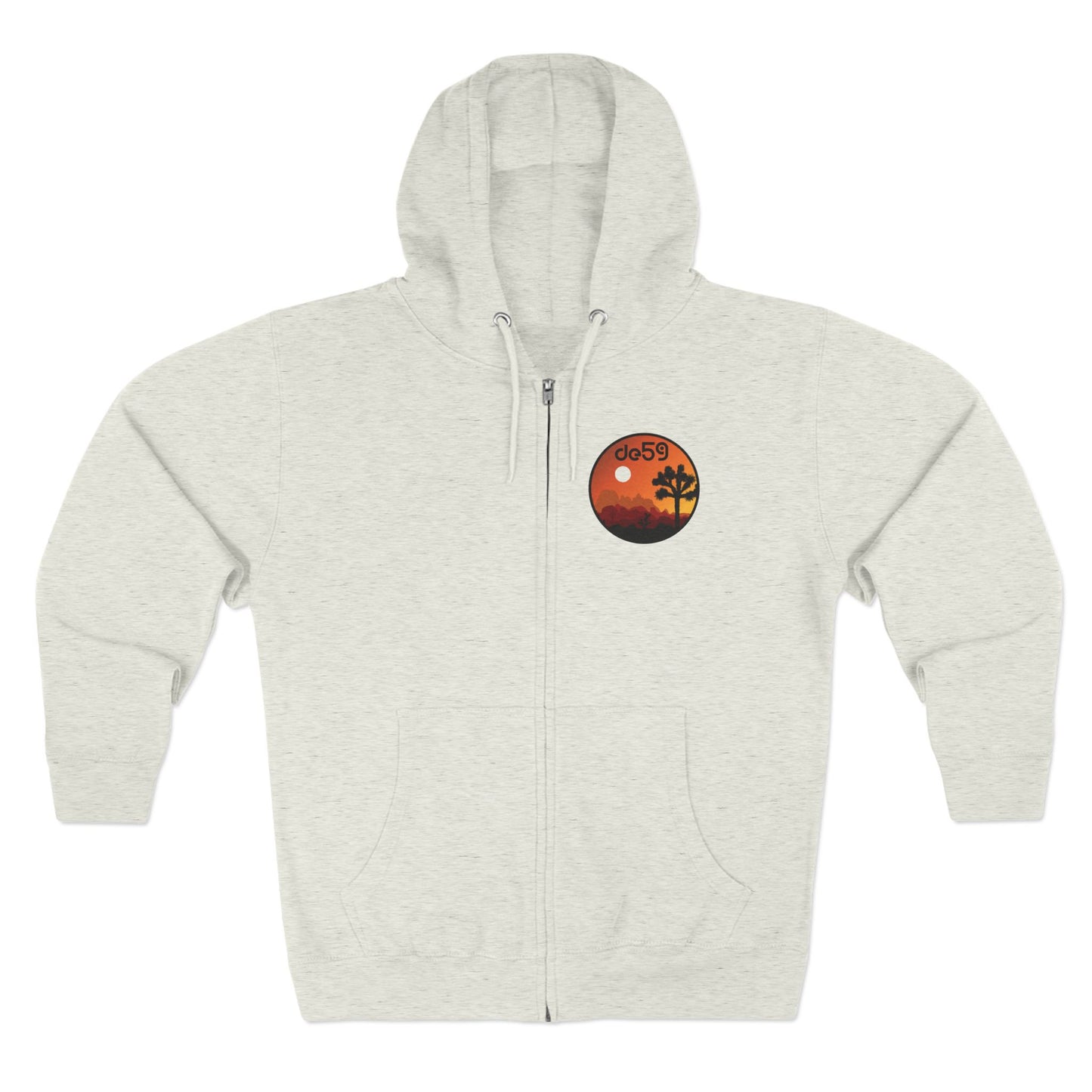 Desert Sunset Zip Hoodie — Joshua Tree Sunset Graphic Zip-Up
