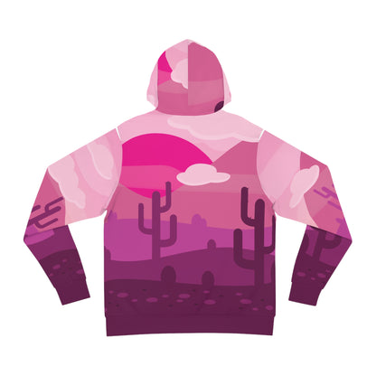Desert Rose Sunset Hoodie — Cactus Landscape