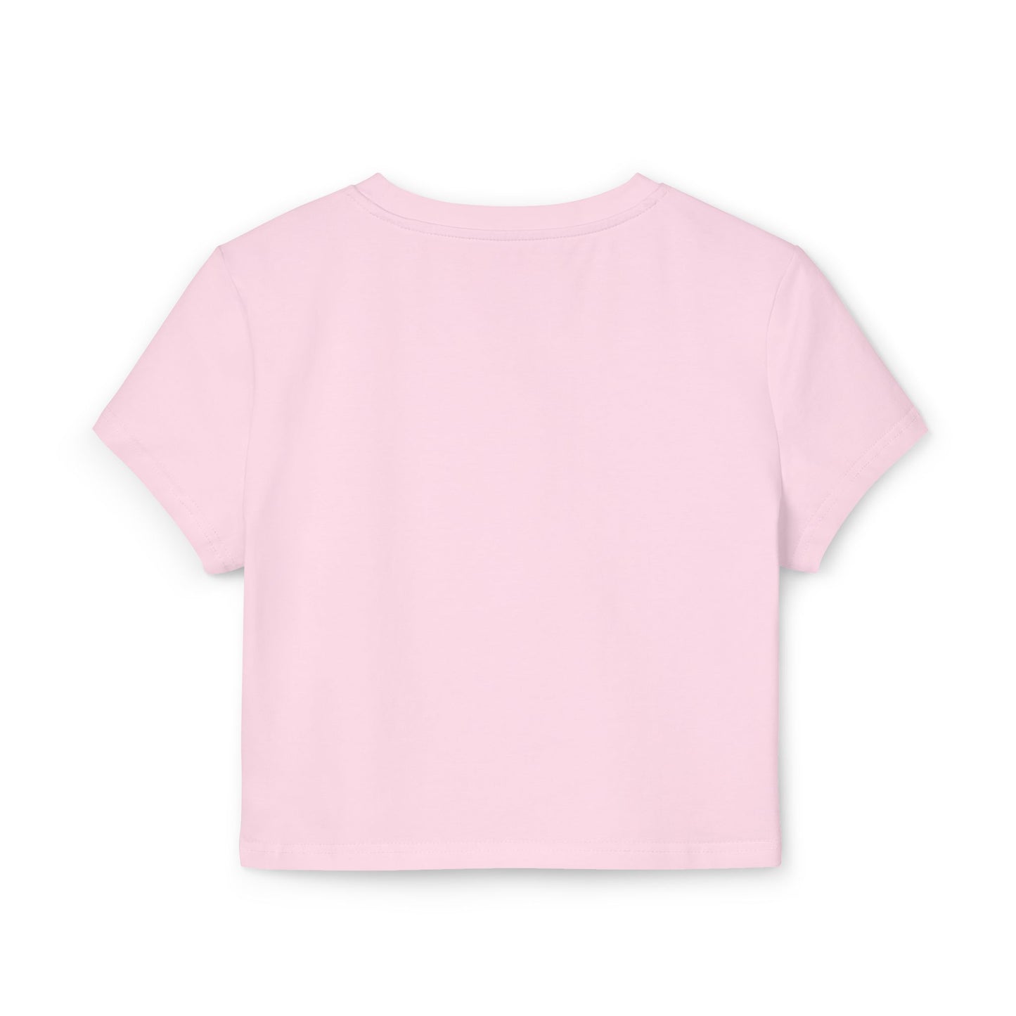 Pink Butterfly Baby Tee — Women's Cropped Graphic Tee