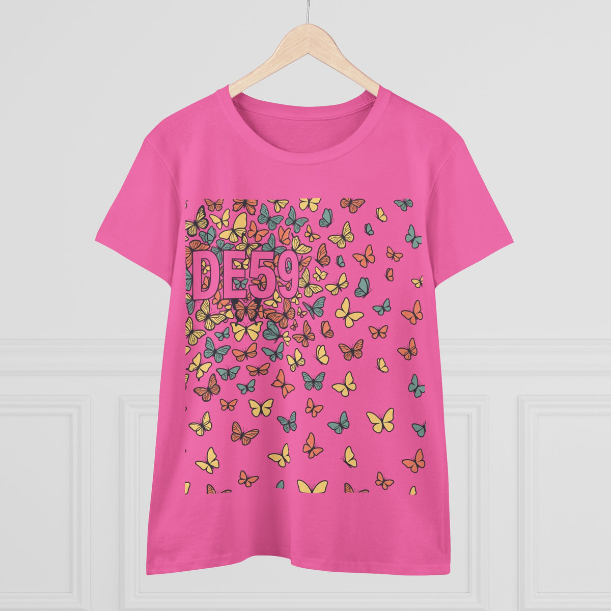Butterfly Scatter Tee — DE59 Graphic Women's T-Shirt