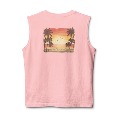 Sunset Palm Tank Top – 'De59 active' Beach Vibes Muscle Tee