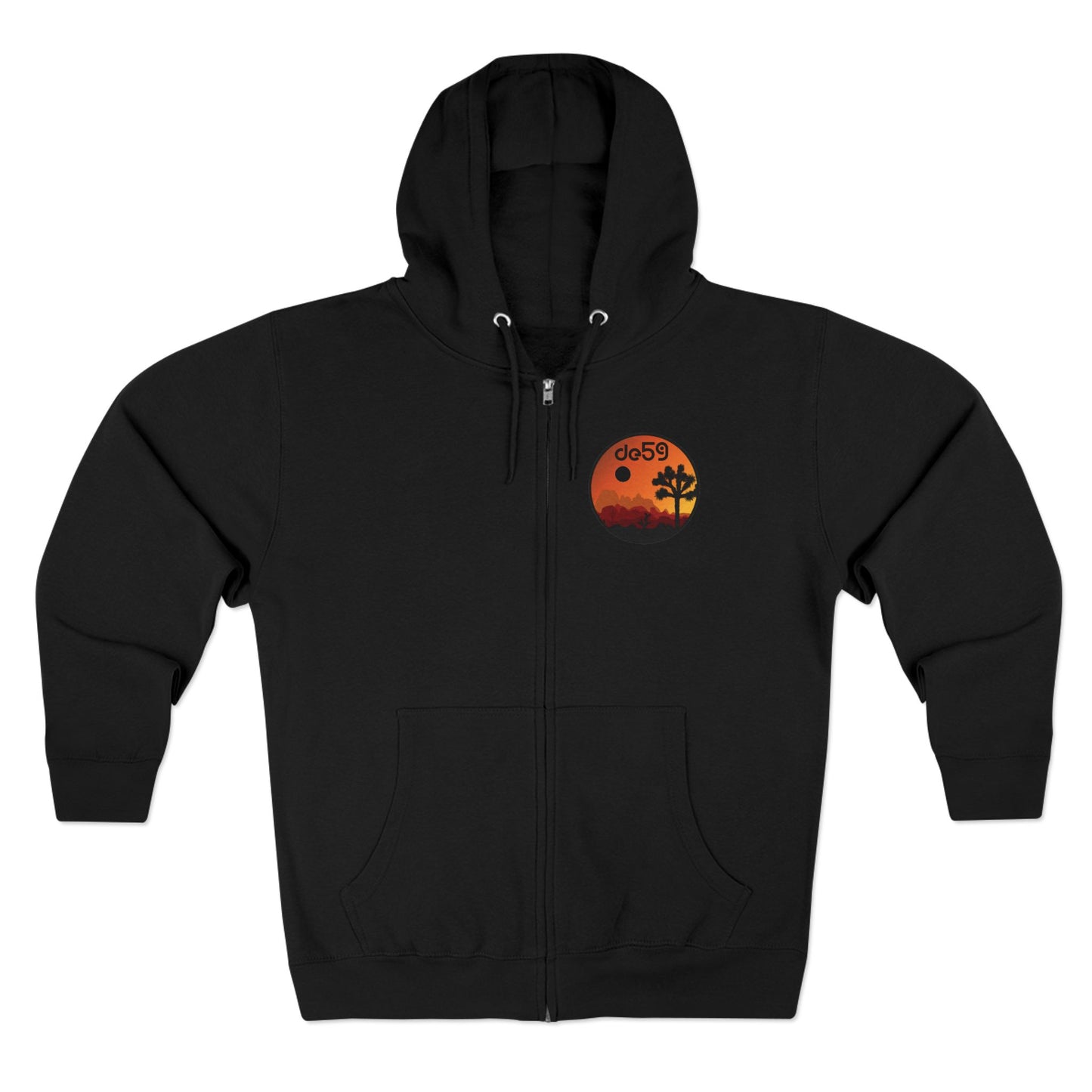 Desert Sunset Zip Hoodie — Joshua Tree Sunset Graphic Zip-Up