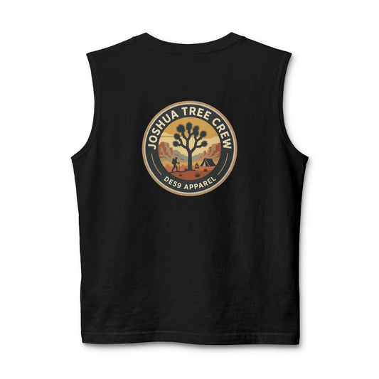 Joshua Tree Crew Muscle Tank — Vintage Desert Logo Tank Top