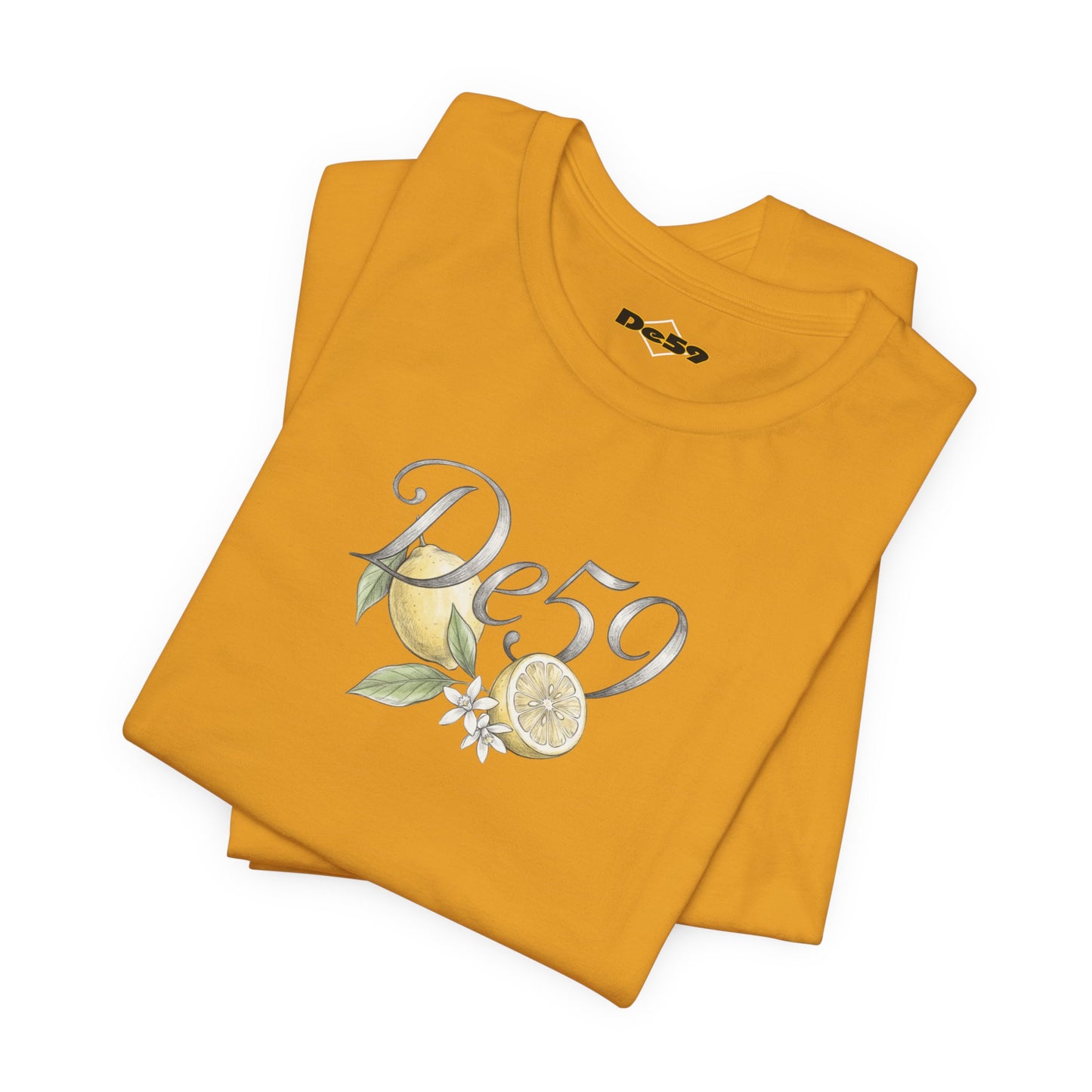 Lemon Blossom Tee — 'De59' Floral Graphic T-Shirt