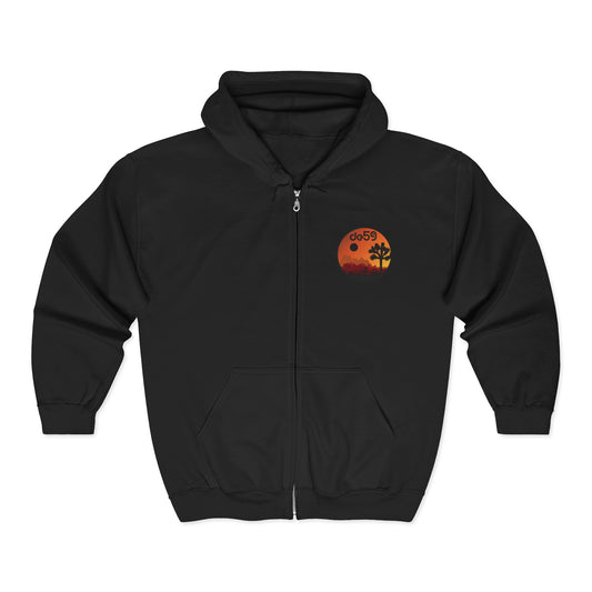 Zip Hoodie — Desert Sunset 'de59' Graphic