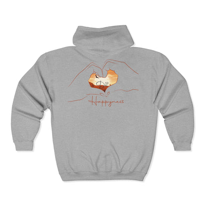 Unisex Heavy Blend™  HAPPYNESS Full Zip Hooded Sweatshirt