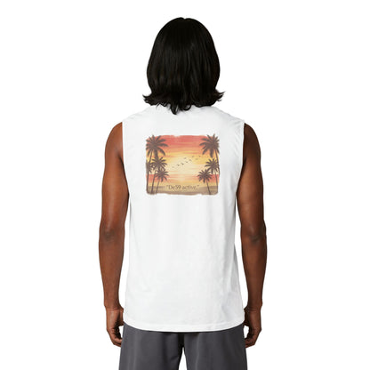 Sunset Palm Tank Top – 'De59 active' Beach Vibes Muscle Tee