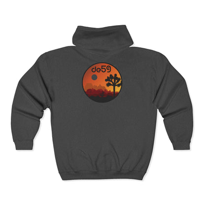 Zip Hoodie — Desert Sunset 'de59' Graphic