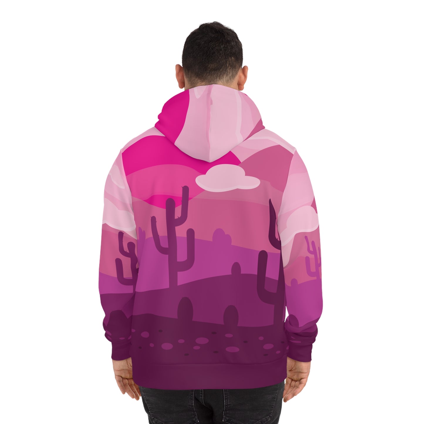 Desert Rose Sunset Hoodie — Cactus Landscape