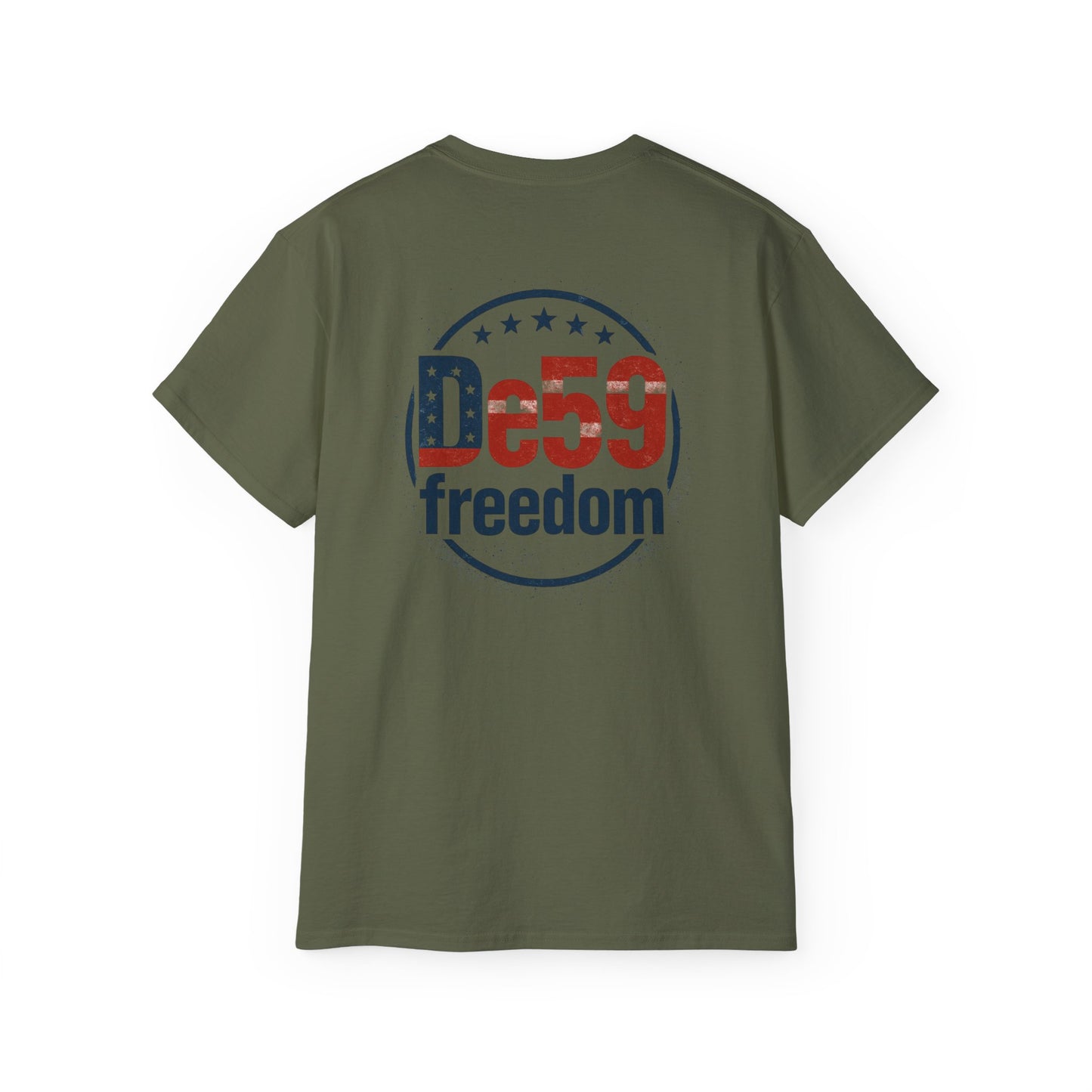 De59 Freedom T-Shirt — Patriotic USA Flag Logo Tee