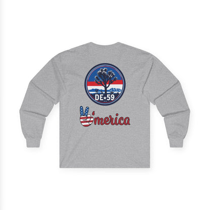 Unisex Retro-Inspired Long Sleeve Tee - Vintage Vibes, America Spirit, Wear, Gift for Friends