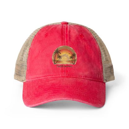 Women's Washed Mesh-Back Cap De59 active.