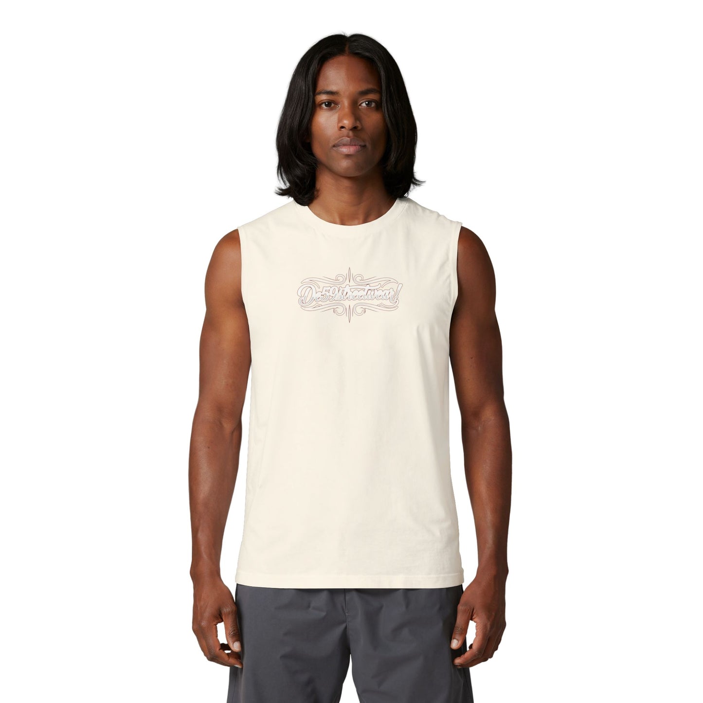 Des59streetwear Muscle Tank — Vintage Script Streetwear Tank Top