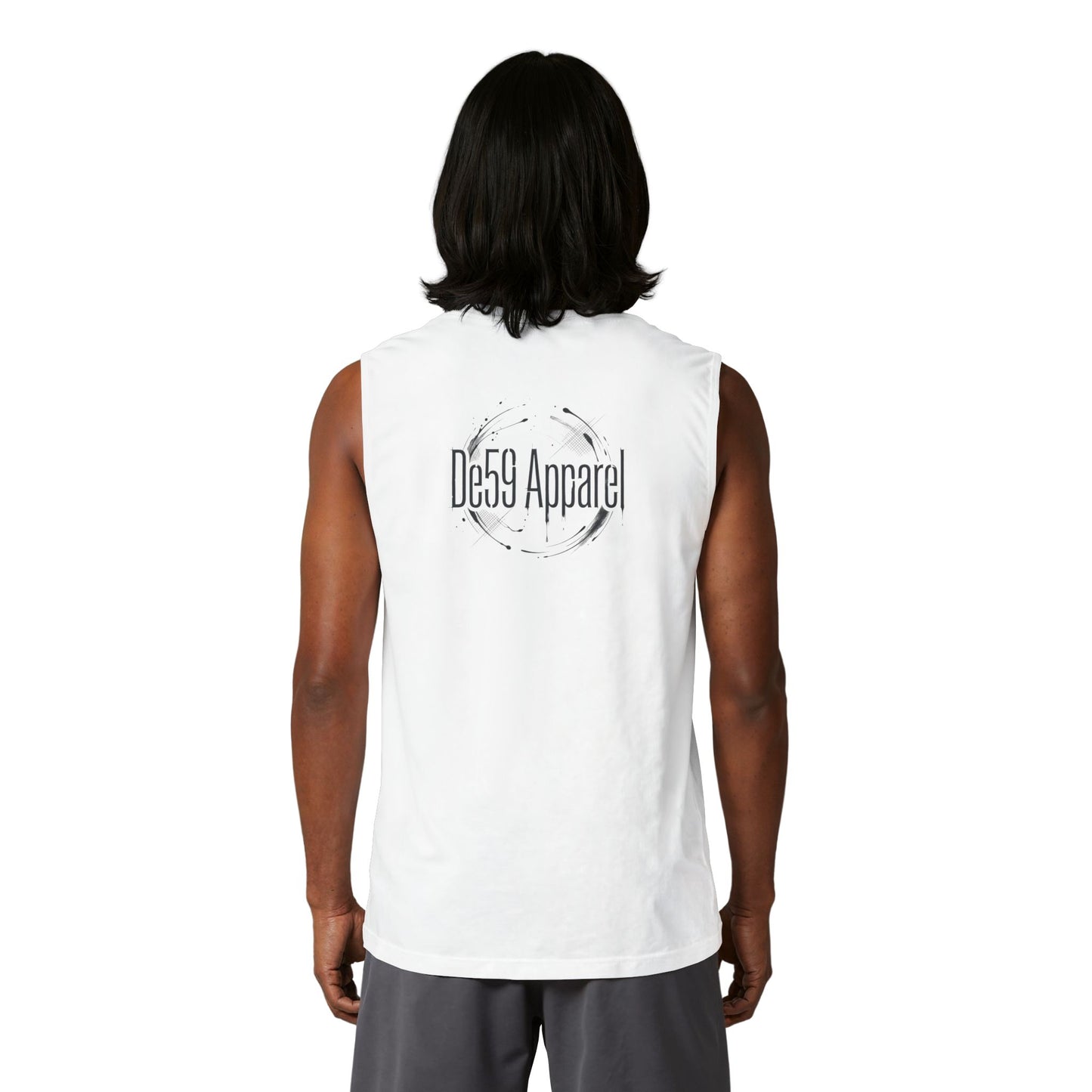 De59 Apparel Muscle Tank — Grunge Logo Sleeveless Tee