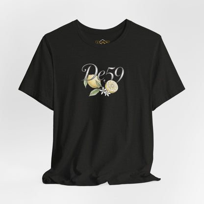 Lemon Blossom Tee — 'De59' Floral Graphic T-Shirt