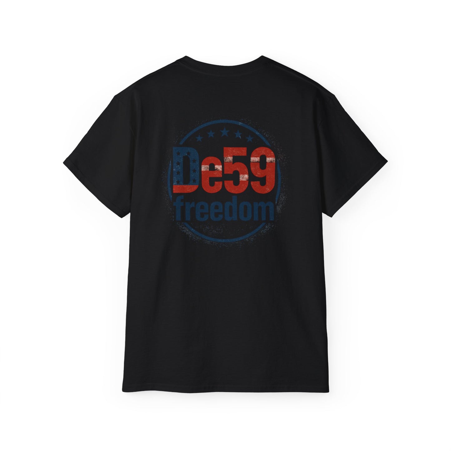 De59 Freedom T-Shirt — Patriotic USA Flag Logo Tee