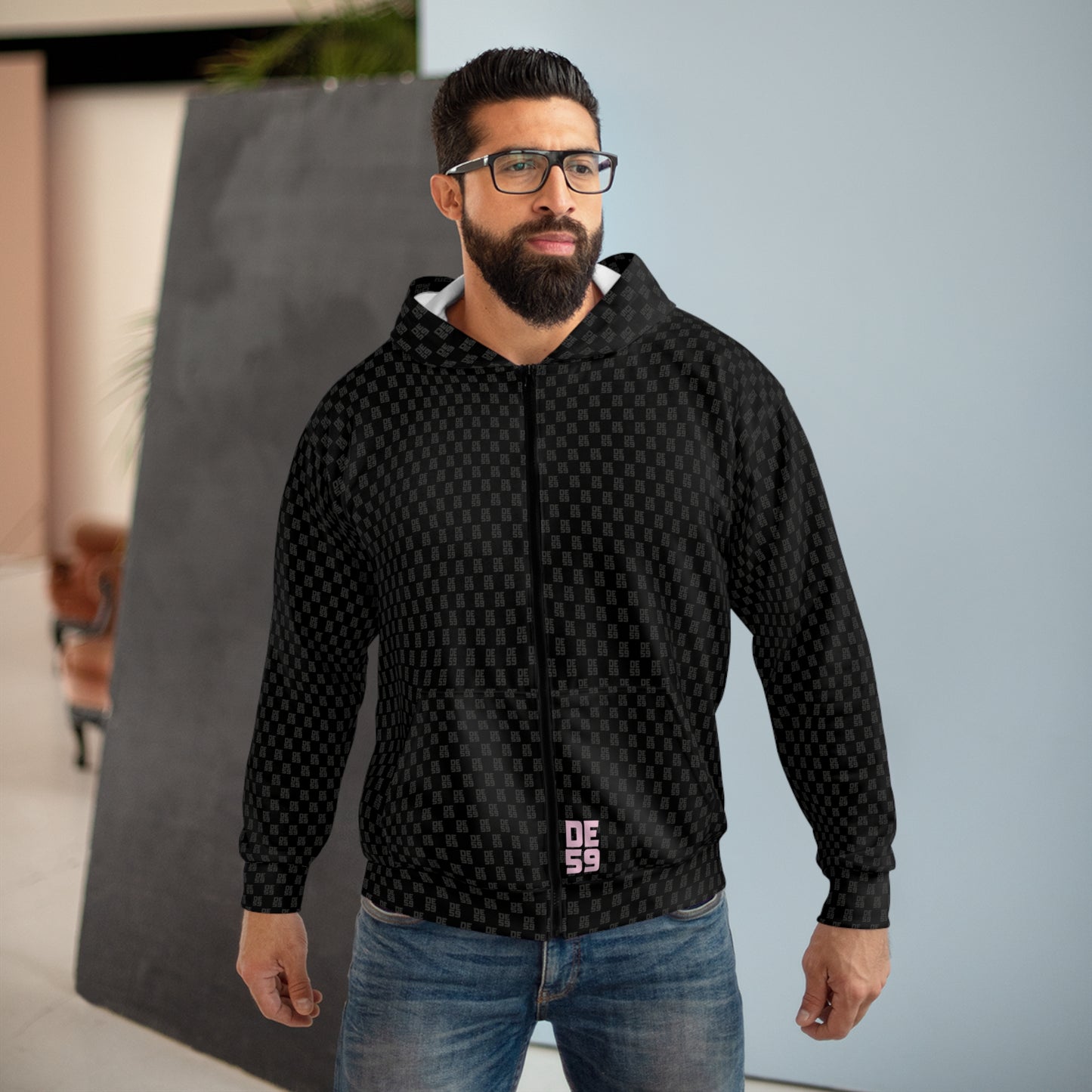 CHECKER STACKED HOODIE
