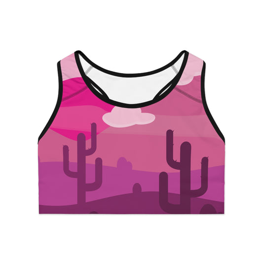 desert rose Sports Bra (AOP)