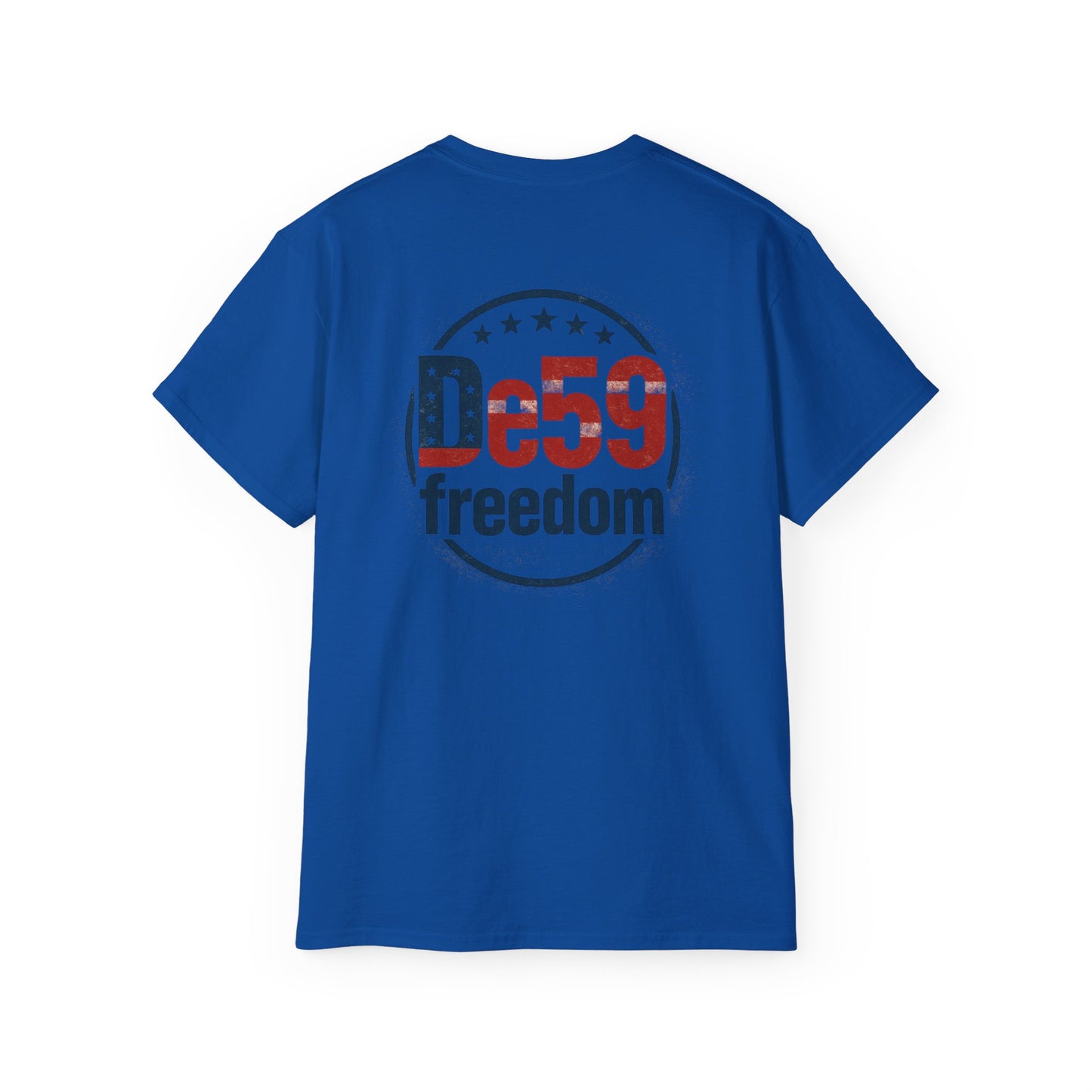 De59 Freedom T-Shirt — Patriotic USA Flag Logo Tee