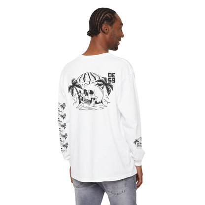 Unisex Garment-dyed -skull island Long Sleeve T-Shirt