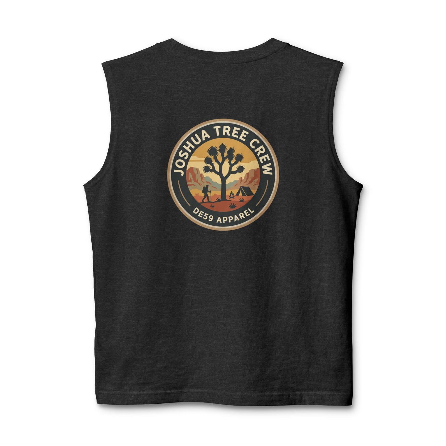 Joshua Tree Crew Muscle Tank — Vintage Desert Logo Tank Top