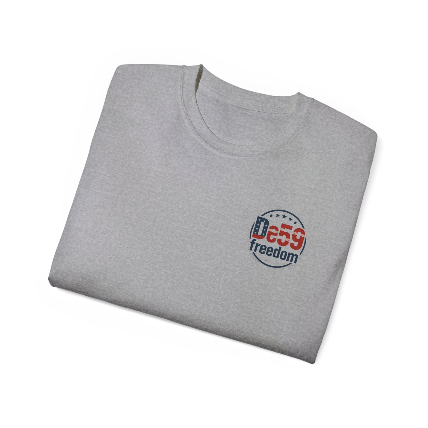 De59 Freedom T-Shirt — Patriotic USA Flag Logo Tee