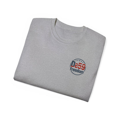De59 Freedom T-Shirt — Patriotic USA Flag Logo Tee