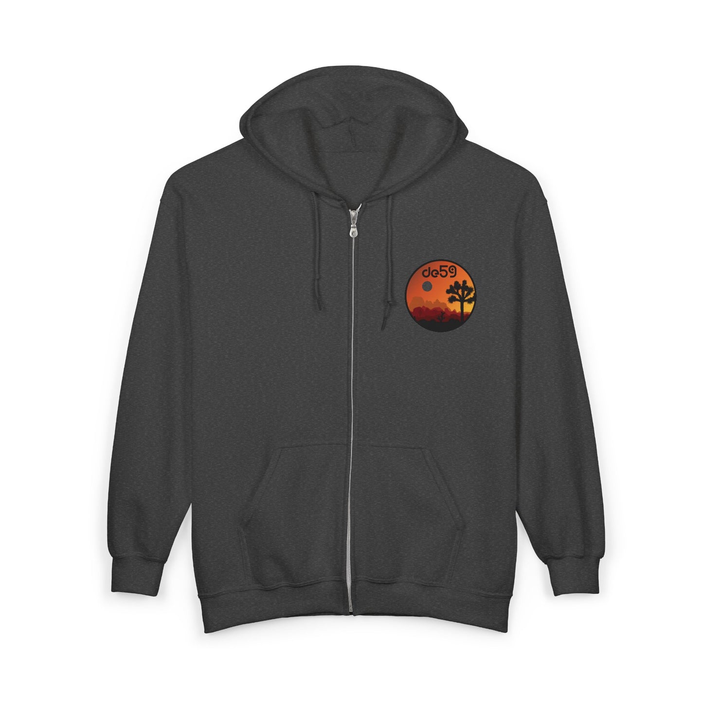 Zip Hoodie — Desert Sunset 'de59' Graphic