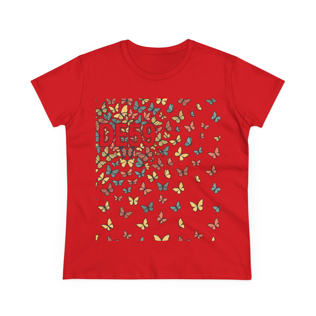 Butterfly Scatter Tee — DE59 Graphic Women's T-Shirt