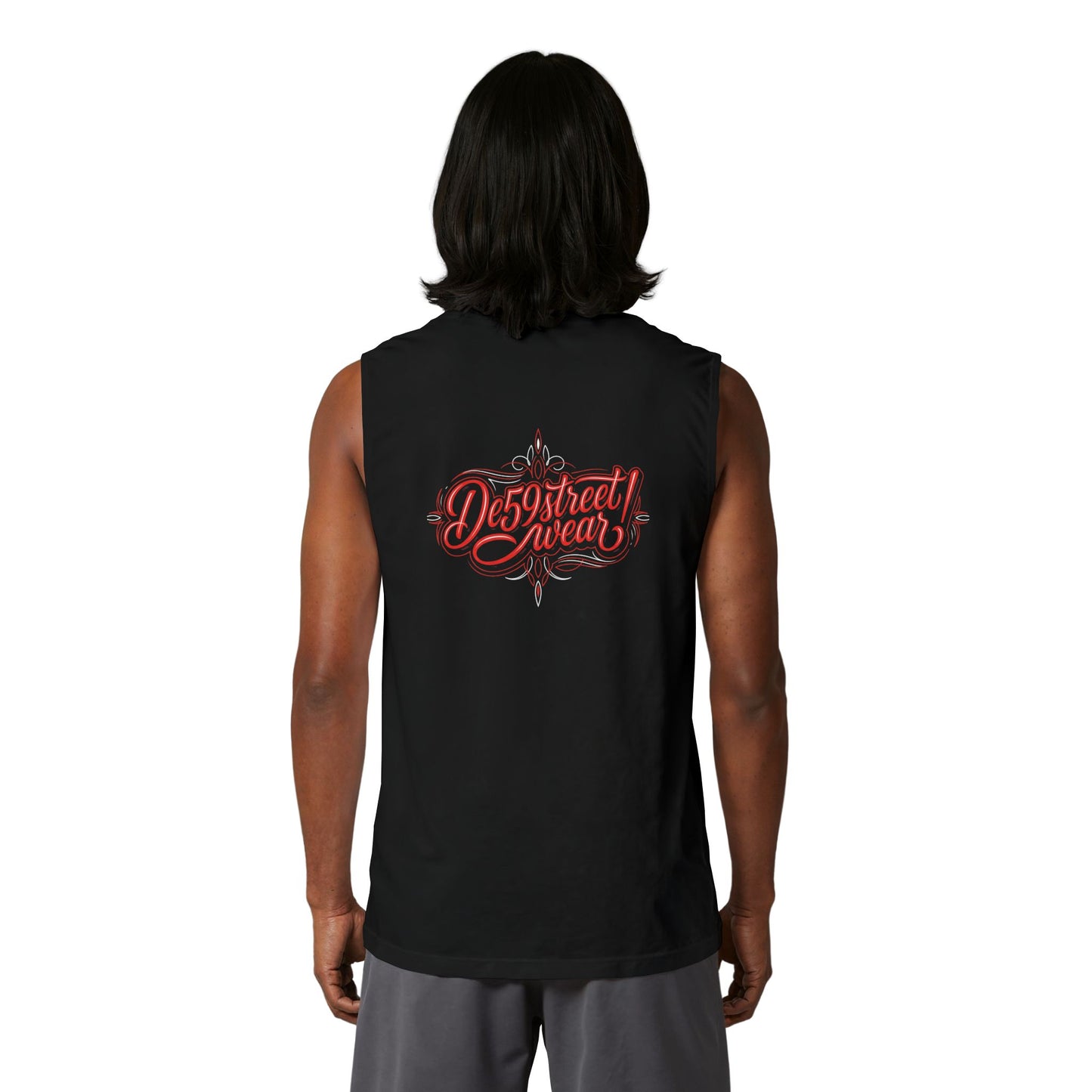 Des59streetwear Muscle Tank — Vintage Script Streetwear Tank Top