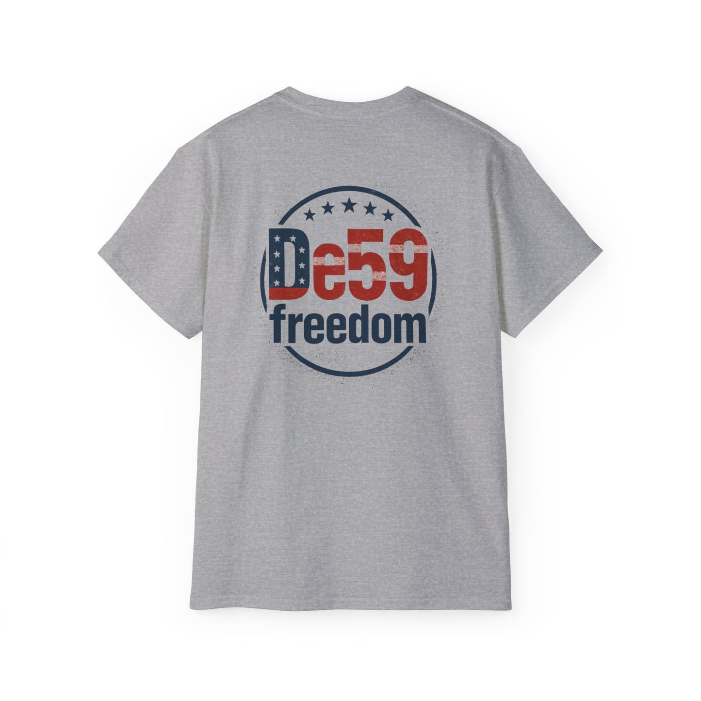 De59 Freedom T-Shirt — Patriotic USA Flag Logo Tee