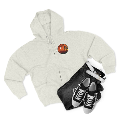 Desert Sunset Zip Hoodie — Joshua Tree Sunset Graphic Zip-Up