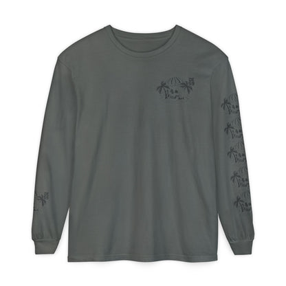 Unisex Garment-dyed -skull island Long Sleeve T-Shirt