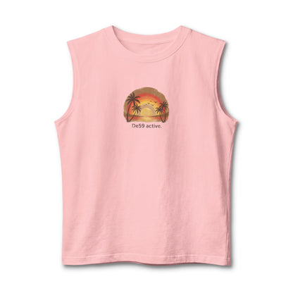 Sunset Palm Tank Top – 'De59 active' Beach Vibes Muscle Tee