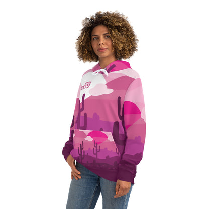 Desert Rose Sunset Hoodie — Cactus Landscape