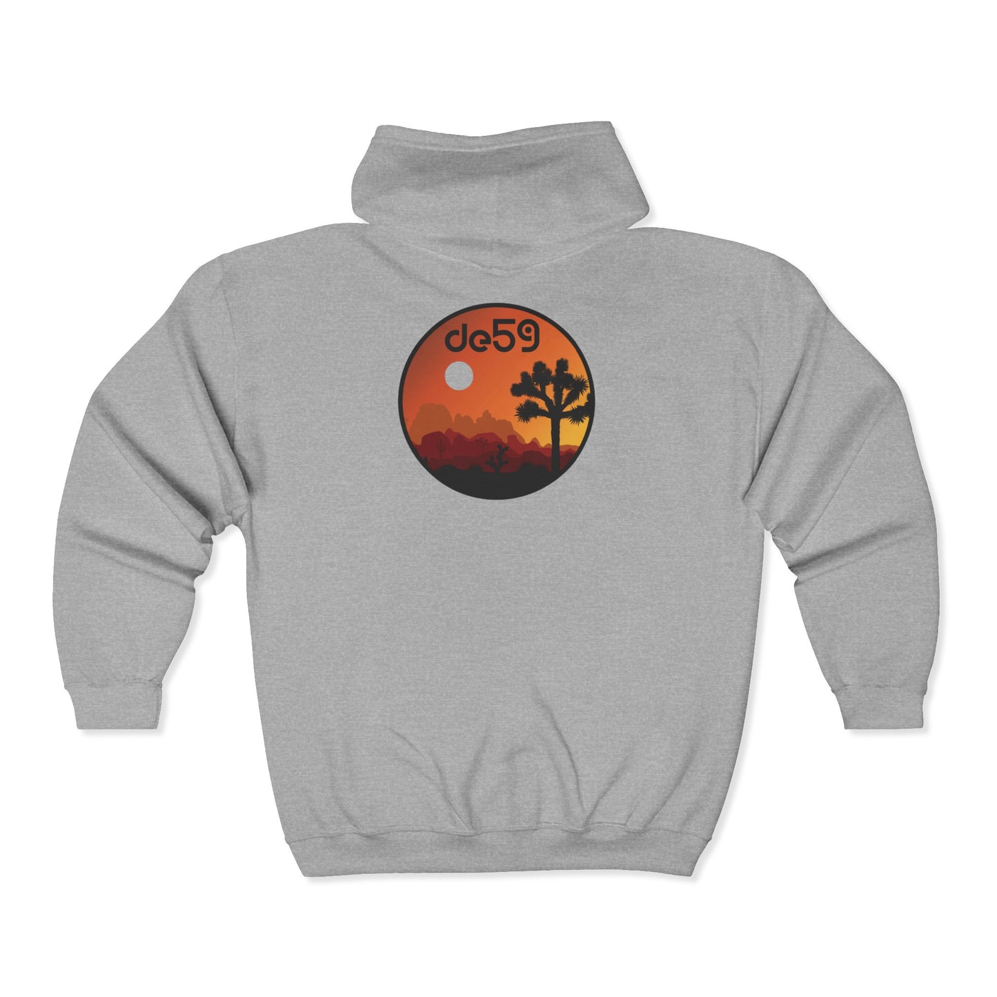 Zip Hoodie — Desert Sunset 'de59' Graphic
