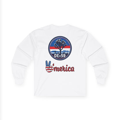 Unisex Retro-Inspired Long Sleeve Tee - Vintage Vibes, America Spirit, Wear, Gift for Friends