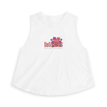 Crop Top — De59 Girls Floral Logo Muscle Tank