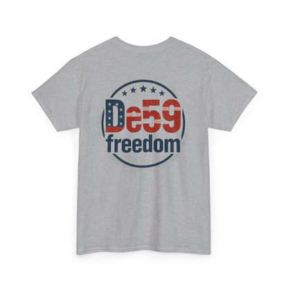 Freedom De59 T-Shirt — Patriotic USA Flag Logo Tee